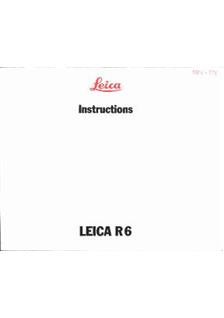 Leica R 6 manual. Camera Instructions.